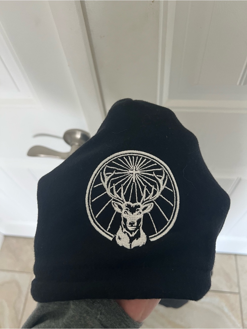 Jagermeister Black Zip-Up Hoodie with Striped Hem - Picture 3 of 3